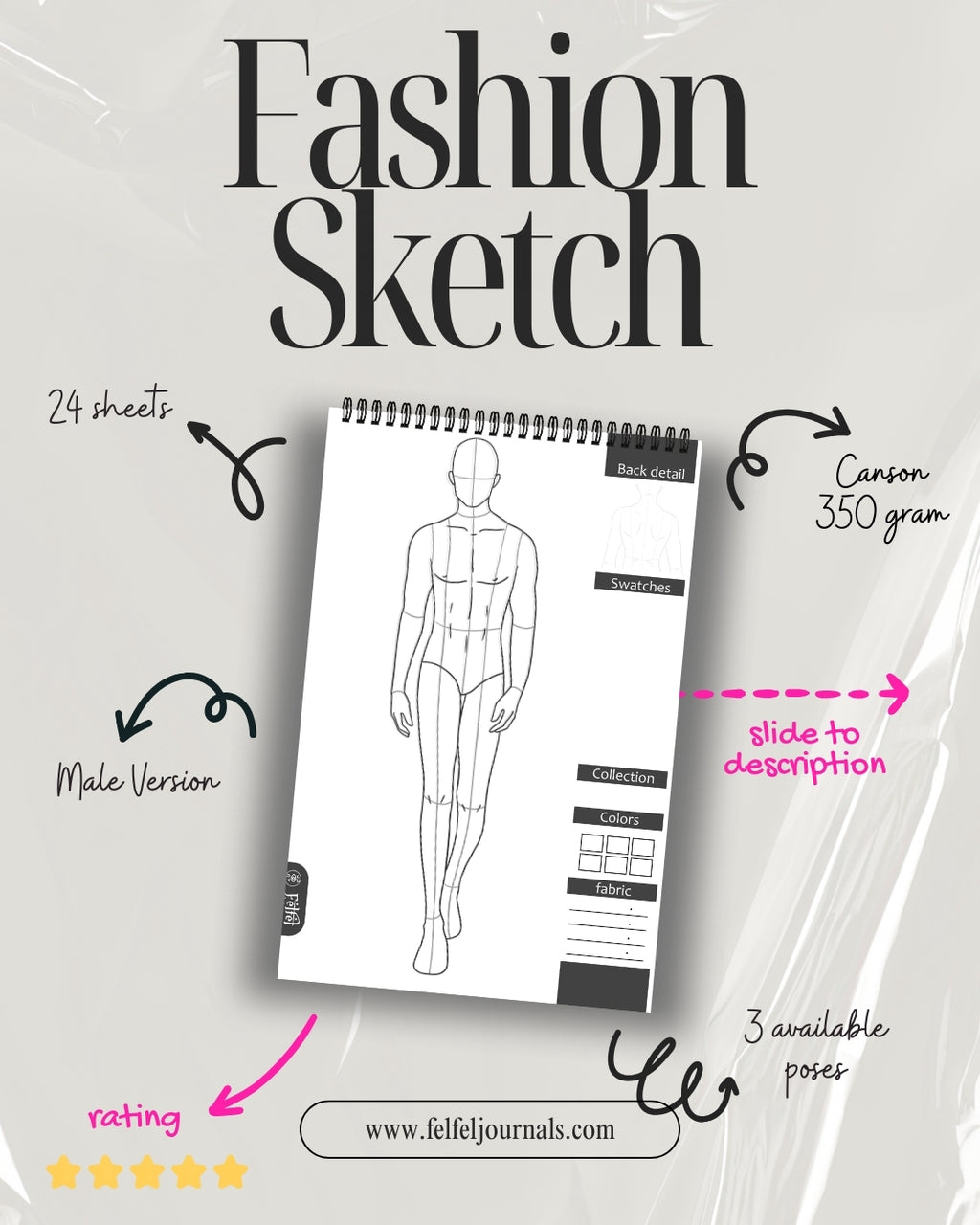 Male Fashion Sketch-350gm