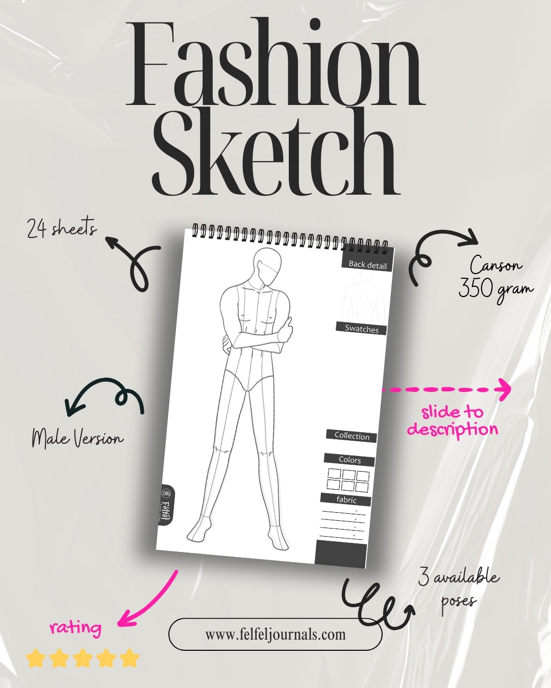 Male Fashion Sketch-350gm