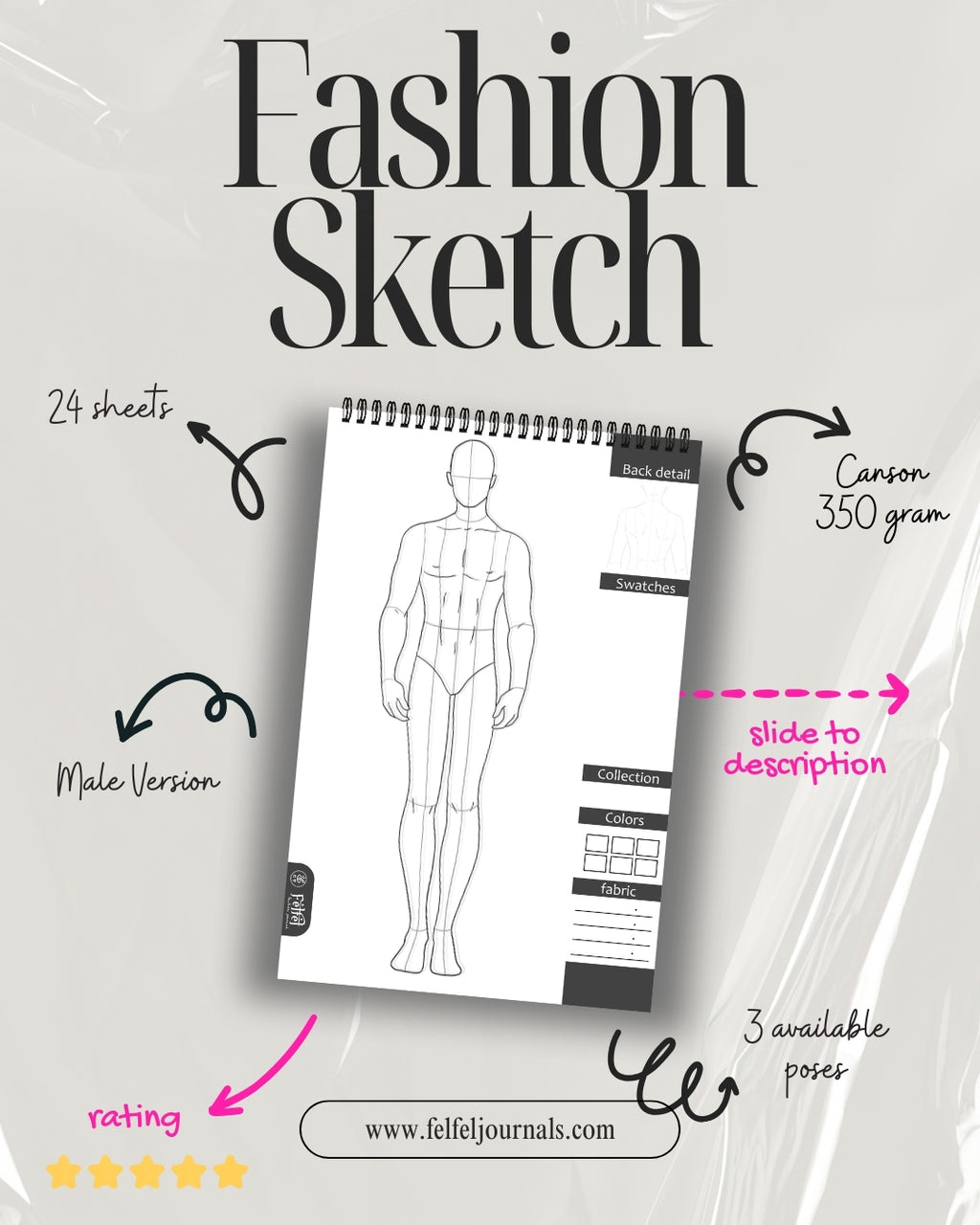 Male Fashion Sketch-350gm