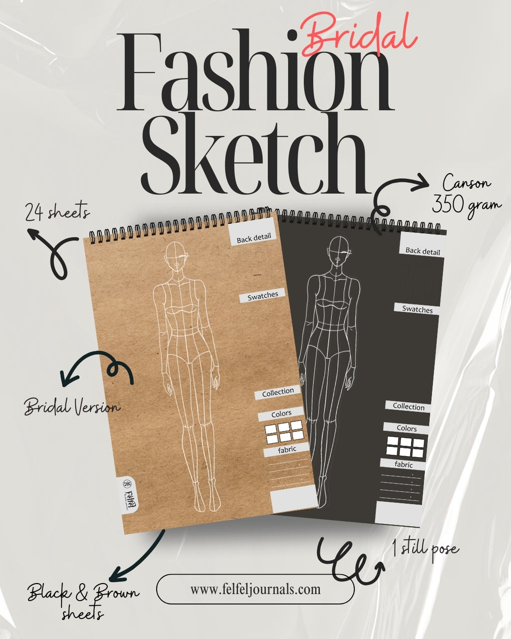 Bridal Fashion Sketch 350gm